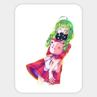 Girl with mask Sticker